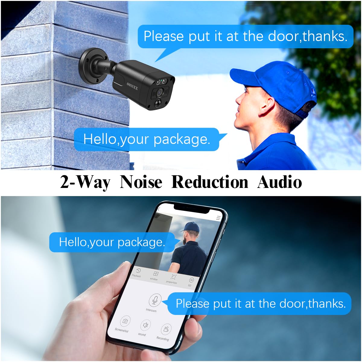 4K/8MP 130° Ultra Wide-Angle PoE Security Camera with 2-Way Audio - Outdoor/Indoor IP Surveillance System for Home & Business Protection (Ideal for Monitoring Properties, Driveways, and Retail Stores)