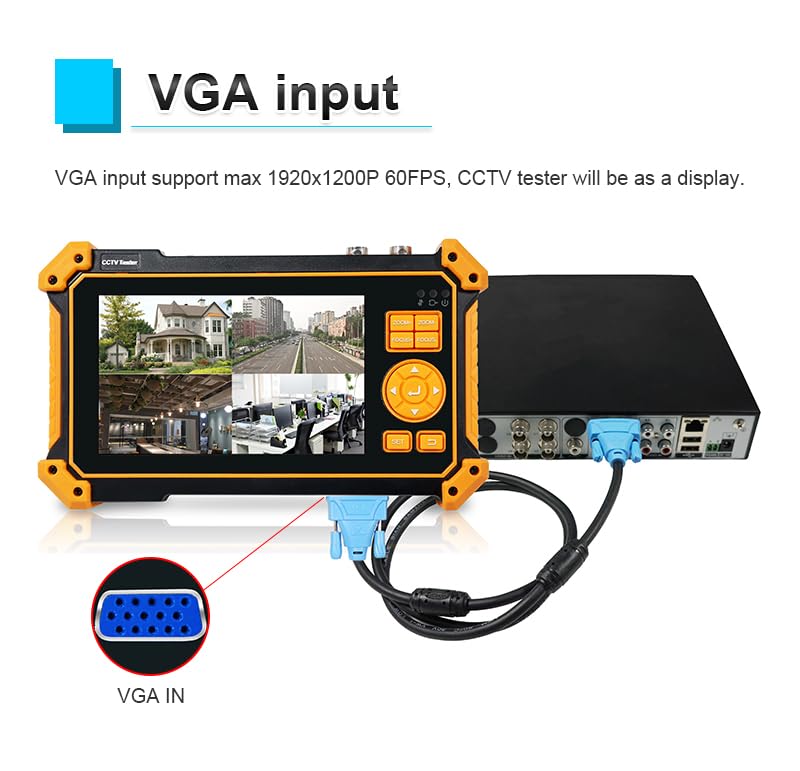 WANLUTECH HD-3200C 8MP CCTV Camera Tester with 5