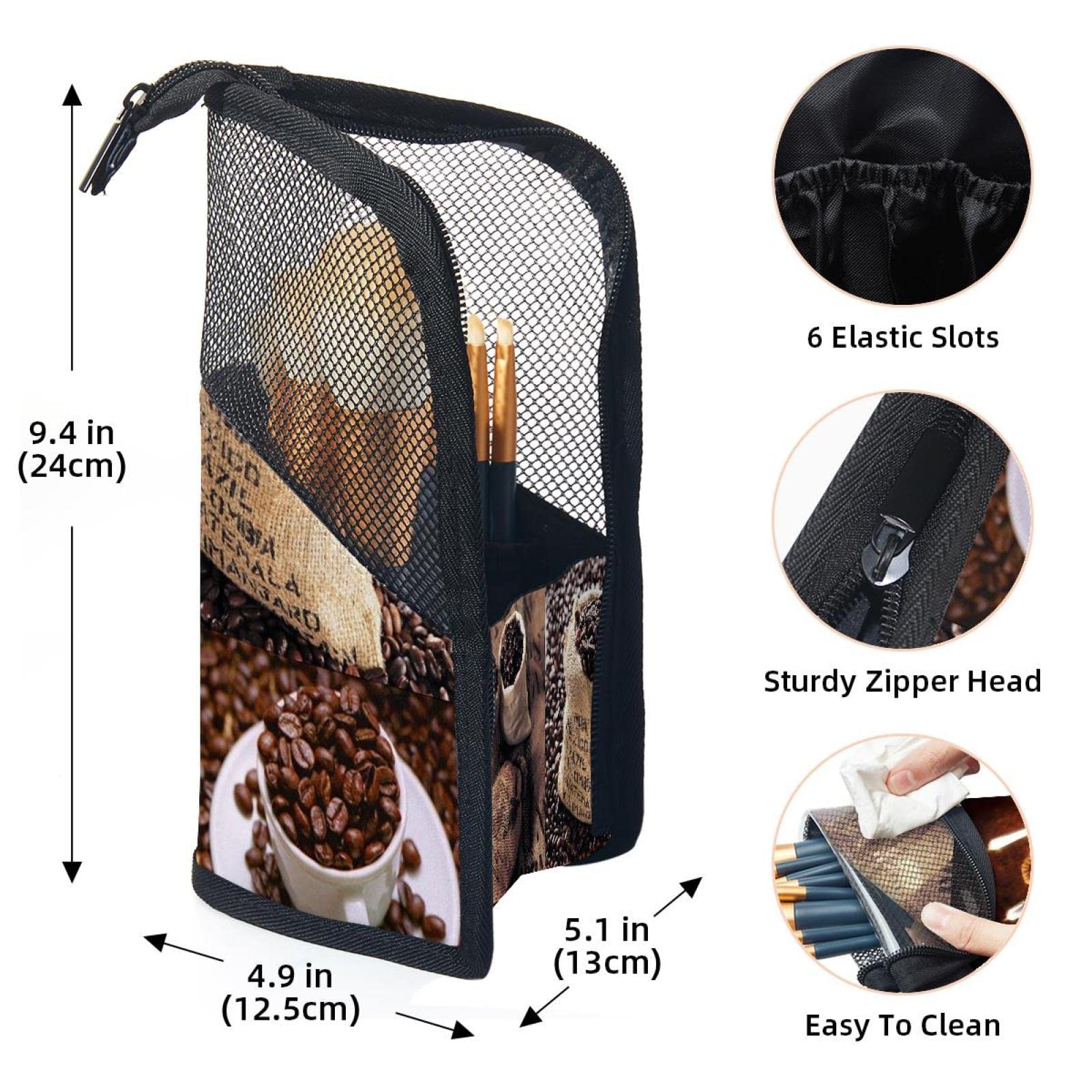 12-Piece Makeup Brush Organizer Bag with Portable Holder Case - Perfect for Travel, Coffee Shops & On-the-Go Beauty Touch Ups