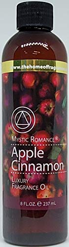 Premium Luxury Home Fragrance Oil - Mystic Romance Scented Oil (Apple Cinnamon, 8oz) for Aromatherapy, Relaxation & Home Decor - Perfect for Living Rooms, Bedrooms & Gifts