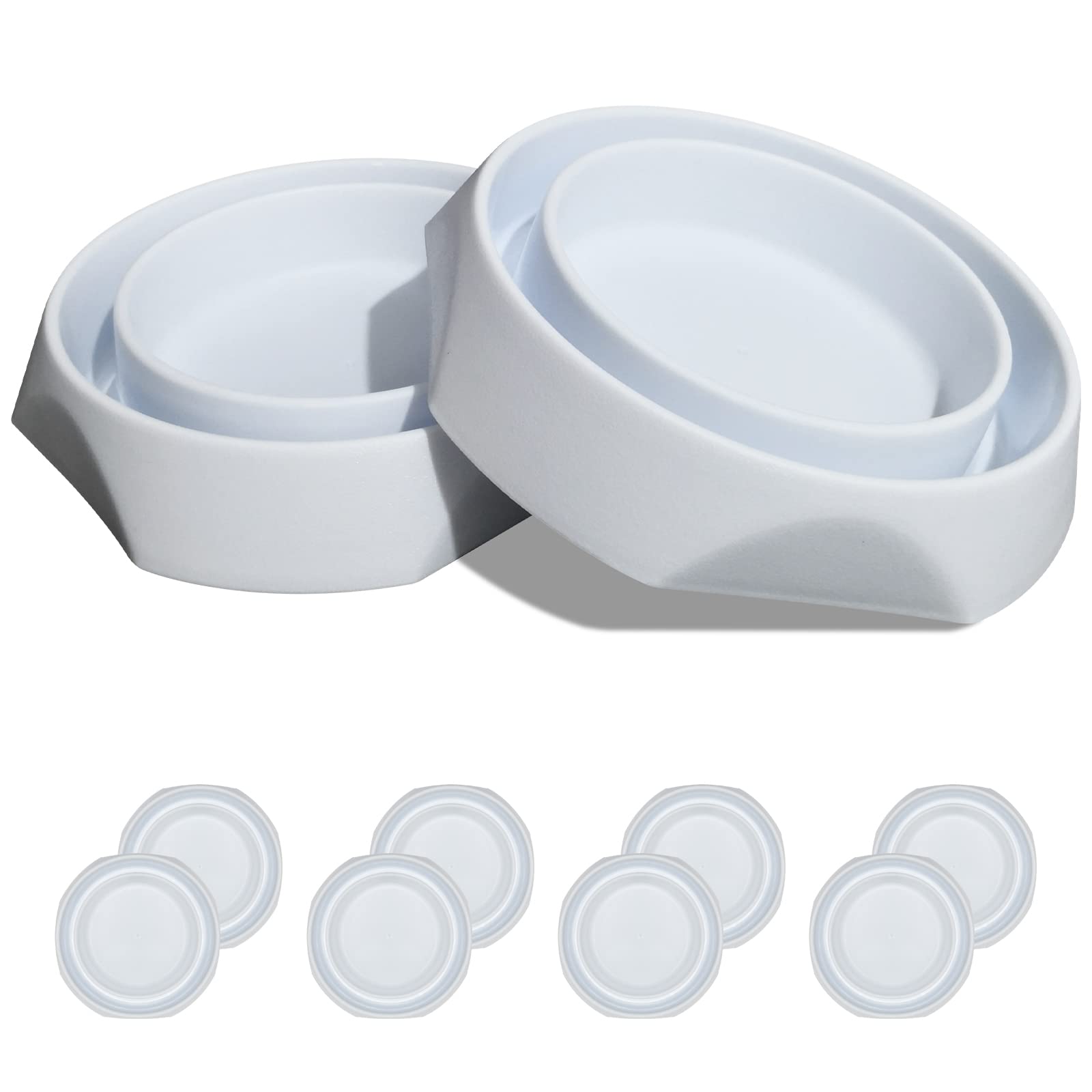 Bed Bug Interceptors with Anti-Skid Pads - 8 Pack White Bed Bug Traps & Detectors for Mattress, Furniture & Travel Use