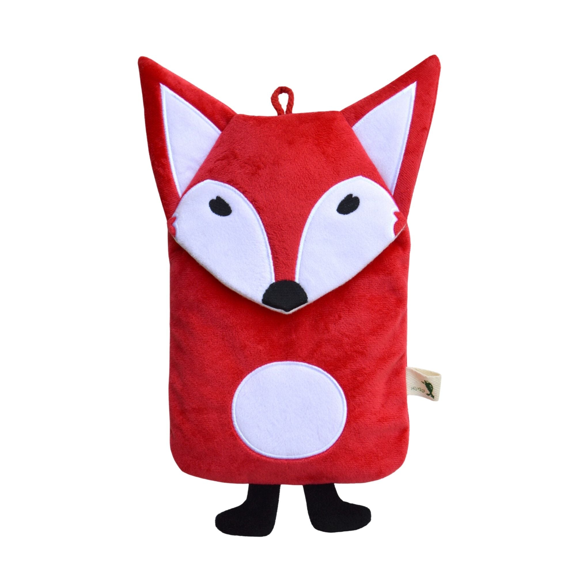 0.8L Eco-Friendly Hot Water Bottle with Soft Red Fox Cover - BPA Free, Leak Proof for Winter Warmth - Perfect for Cold Nights, Period Pain Relief & Cozy Home Use