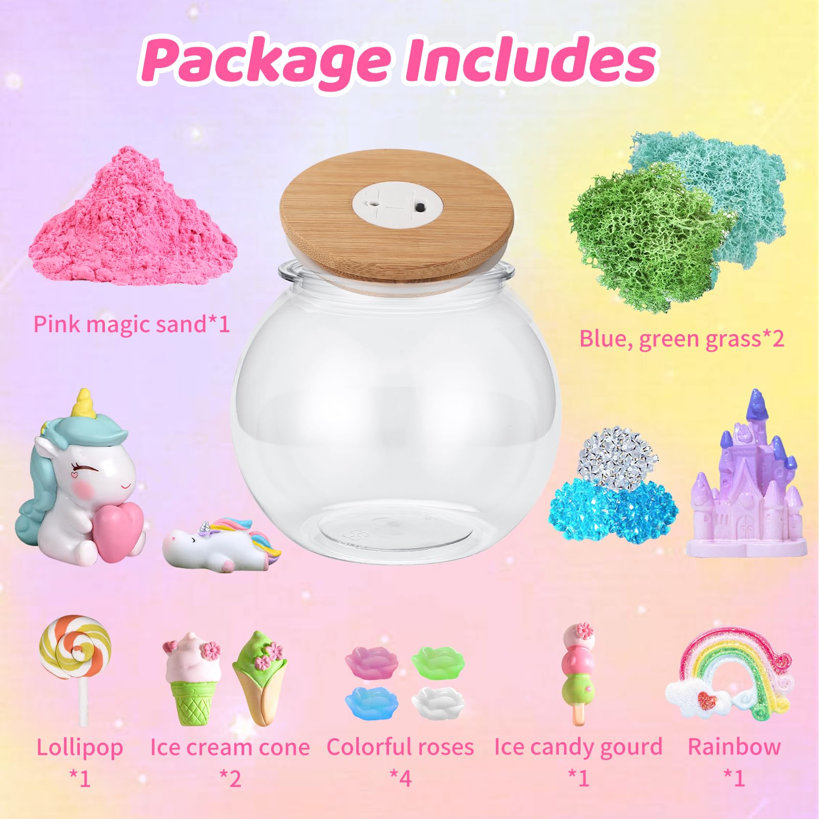 Glowing Terrarium Kit for Kids - DIY Light Up Plant Garden with LED Lights, Science STEM Educational Toys for Girls & Boys Ages 5-8 - Perfect Birthday Gift for Indoor Gardening & Nature Exploration Activities