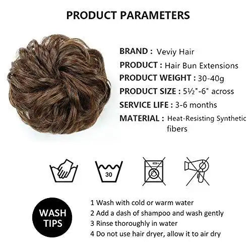 Donut Chignon Hair Bun Hairpiece - Seamless Hair Donut for Perfect Buns & Updos - Great for Weddings, Prom, and Everyday Hairstyles