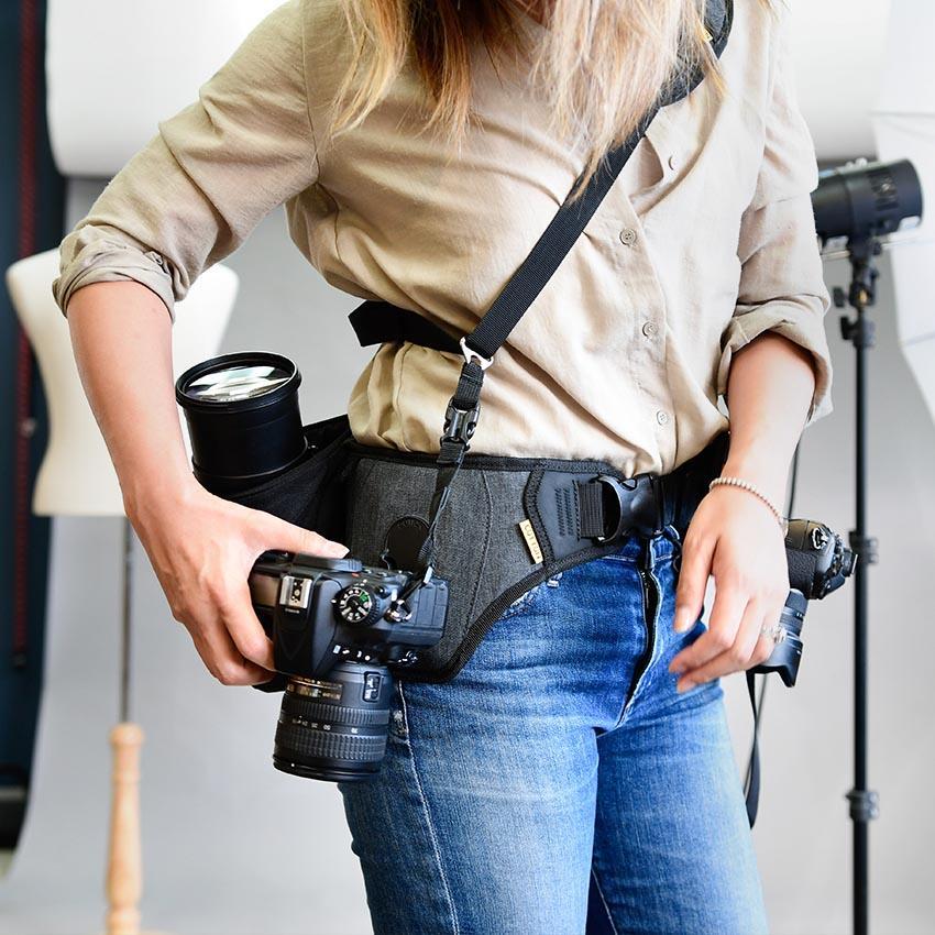 Cotton Carrier SLINGBELT 1 Camera Carrying System with Tether - Secure & Comfortable DSLR Camera Strap for Photographers - Perfect for Hiking, Travel & Outdoor Photography