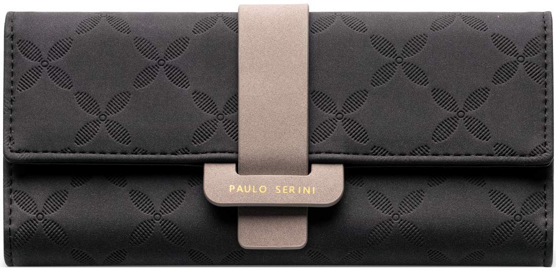 PAULO SERINI® Vegan Leather Wallet for Women - Slim RFID Blocking Card Holder with Coin Purse & Wrist Strap - Fashionable Wristlet Clutch (9 Colors) - Perfect for Everyday Use, Travel & Birthday Gifts