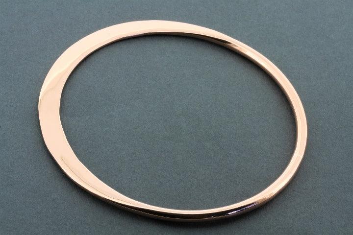 Handmade Copper Flattened Bangle Bracelet - Elegant Boho Jewelry for Women - Perfect for Casual Wear, Parties & Gifts