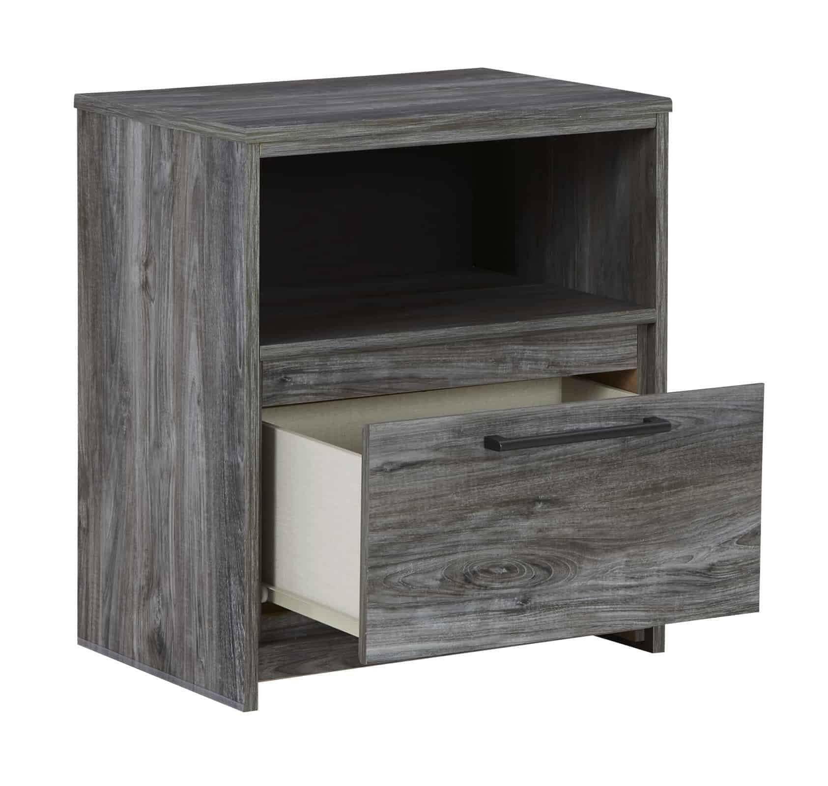 Baystorm Nightstand B221 91 - Modern Bedside Table with Storage Drawer, Perfect for Bedroom, Living Room, or Office Use
