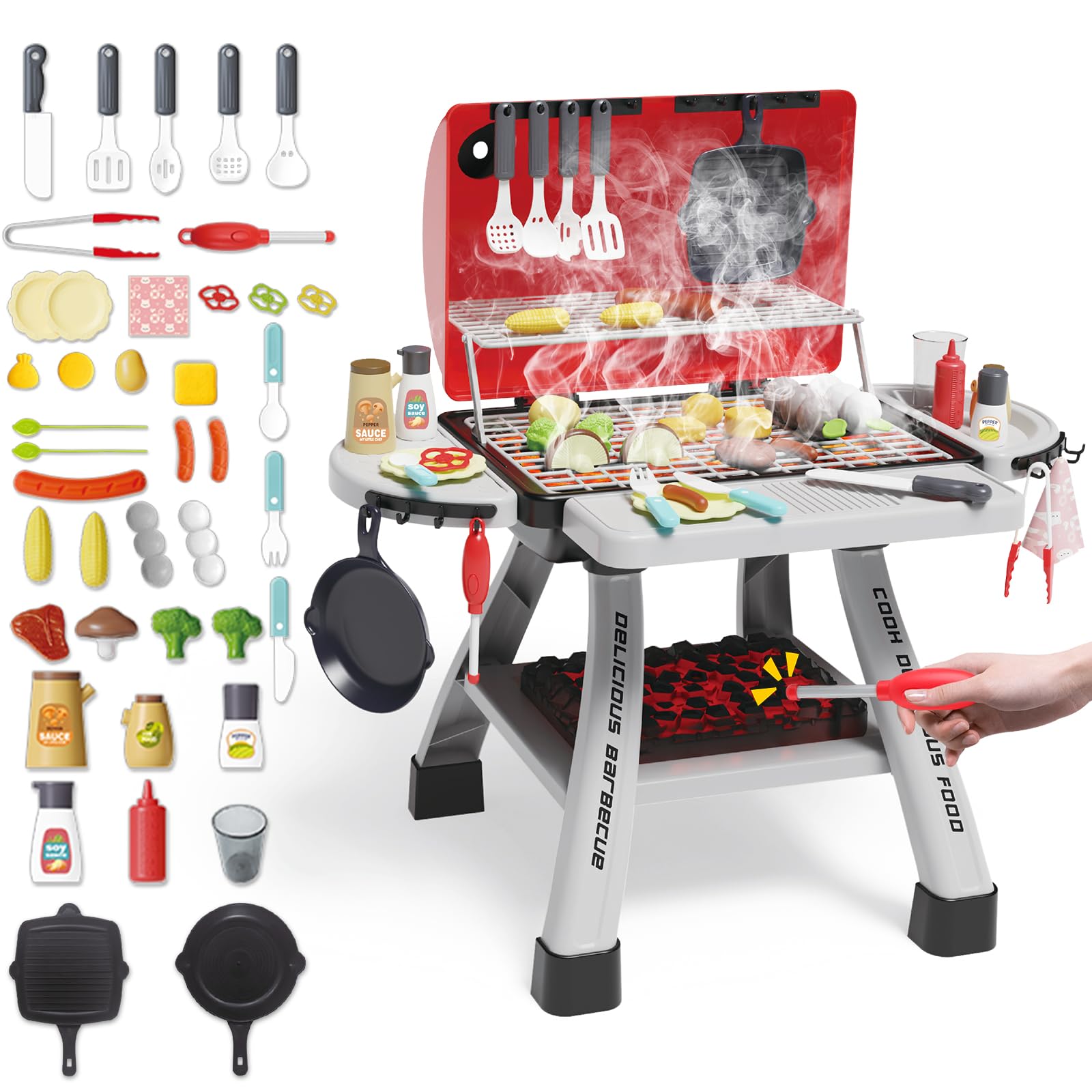 deAO Kids BBQ Grill Playset - 23.6