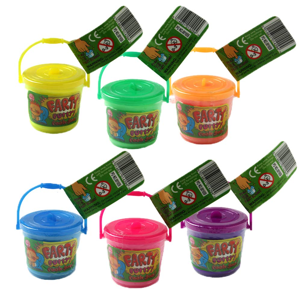 House of Marbles Farty Putty Pooh-gooh! Set of 6 - Funny Slime Toy for Kids & Adults - Stress Relief & Party Favor for Gag Gifts, Birthday Parties & Office Pranks