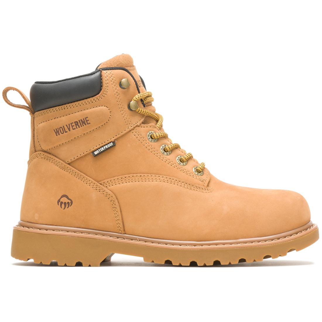 Waterproof Work Boots for Men - Floorhand 6 Inch Safety Boots in Wheat - Durable & Comfortable for Construction, Hiking & Outdoor Work