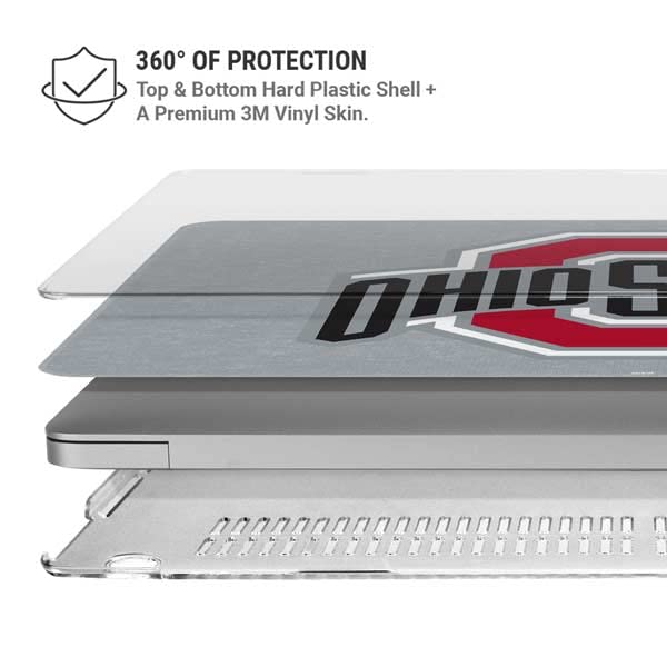 Official OSU Ohio State Logo MacBook Pro 13in (2020) Case & Skin - Durable Protective Cover for College Students, Office Work & Travel Accessories