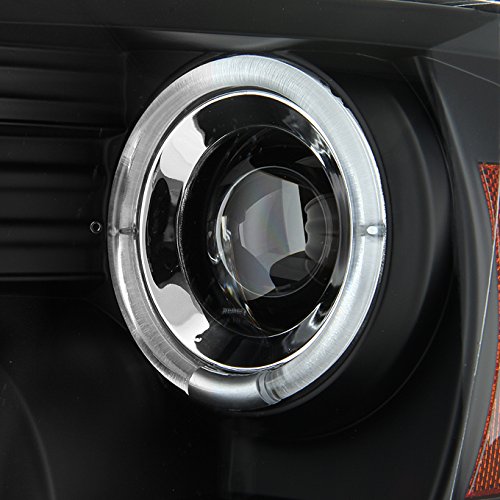 AKKON LED Headlights and Tail Lights for 2013-2018 Ram 1500/2500/3500 - Black Halo Projector Headlights with DRL & Red LED Tail Lamps + Wiring Kit - Upgrade Your Truck Lighting for Night Driving and Off-Road Adventures