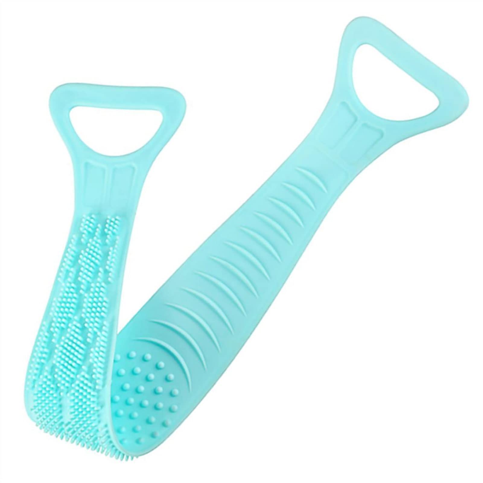 Exfoliating Silicone Body Scrubber Belt - Light Blue Bath & Shower Brush for Deep Cleansing & Skin Renewal - Perfect for Back Scrubbing, Spa & Exfoliation at Home