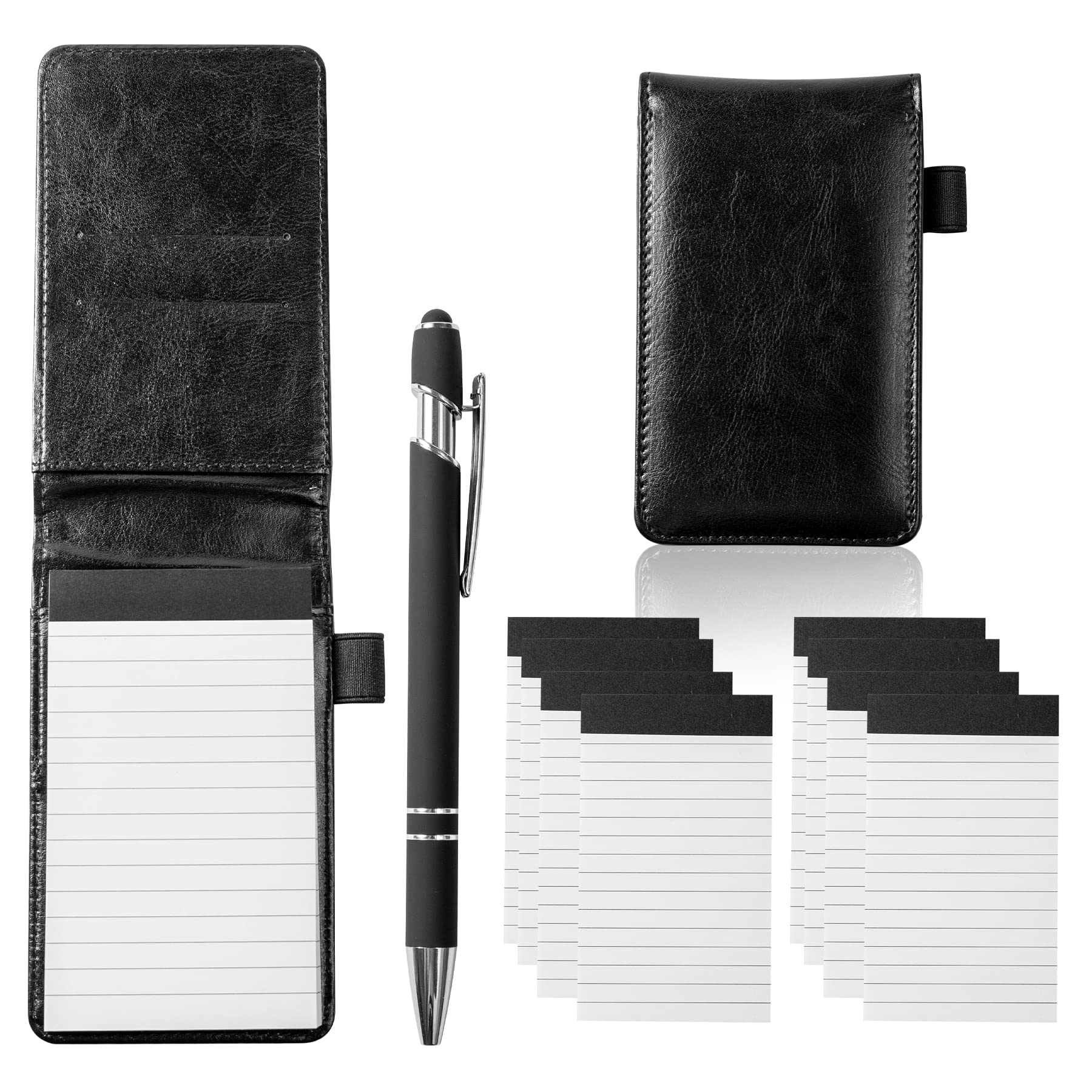 Camelmother 10-Piece Small Notepad Holder Set - 3x5 Inch Pocket Notebook with Pen - Perfect for Office, School, Travel & Daily Organization