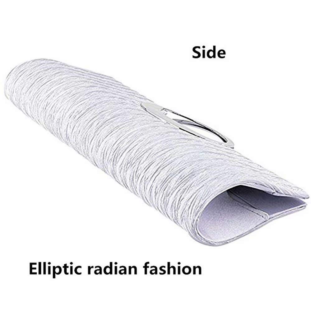 Sparkling Rhinestone Satin Pleated Clutch Purse for Women - Elegant Evening Bag for Weddings, Parties & Special Occasions | Perfect Prom, Cocktail & Formal Event Accessory