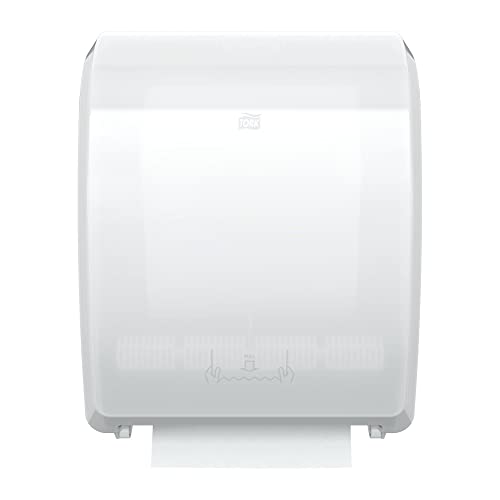 Tork Mechanical Paper Hand Towel Roll Dispenser - White H80 Model | One-at-a-Time Dispensing System | Commercial & Office Restroom Essential | 772820 | Ideal for High-Traffic Washrooms, Kitchens & Healthcare Facilities