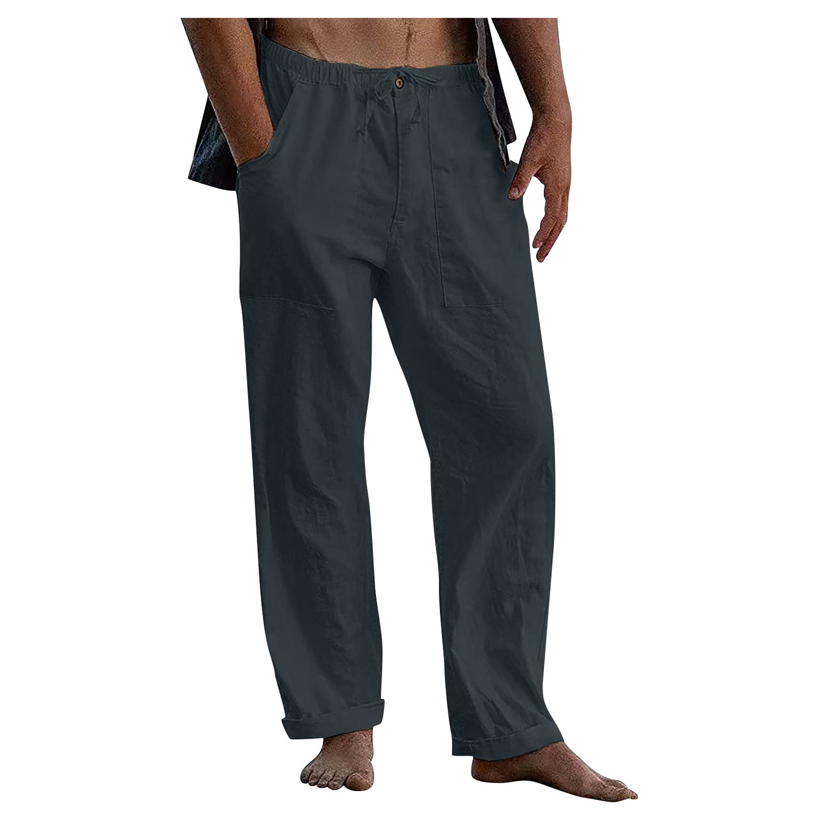 Men's Cargo Pants with Multiple Pockets - Loose Fit Work Pants for Outdoor Activities & Casual Wear - Washed Twist Twill Dungaree Pants (No Belt Included) - Perfect for Hiking, Camping, Construction Work and Everyday Street Style