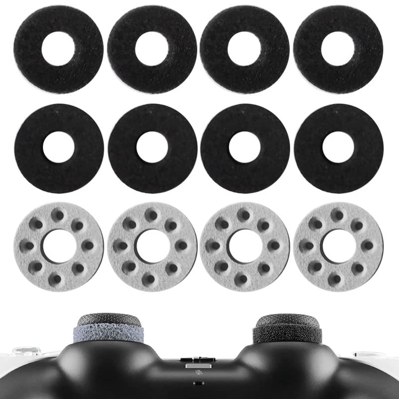 BeisDirect 12 Pack PS5 Precision Rings for Thumbstick Adjustment - Analog Stick Aim Assist Motion Control for Switch Pro, PS4, Xbox One Controller - 3 Colors & 3 Strengths (4.5cm & 5cm) - Improve Gaming Accuracy for FPS, Sports & Racing Games