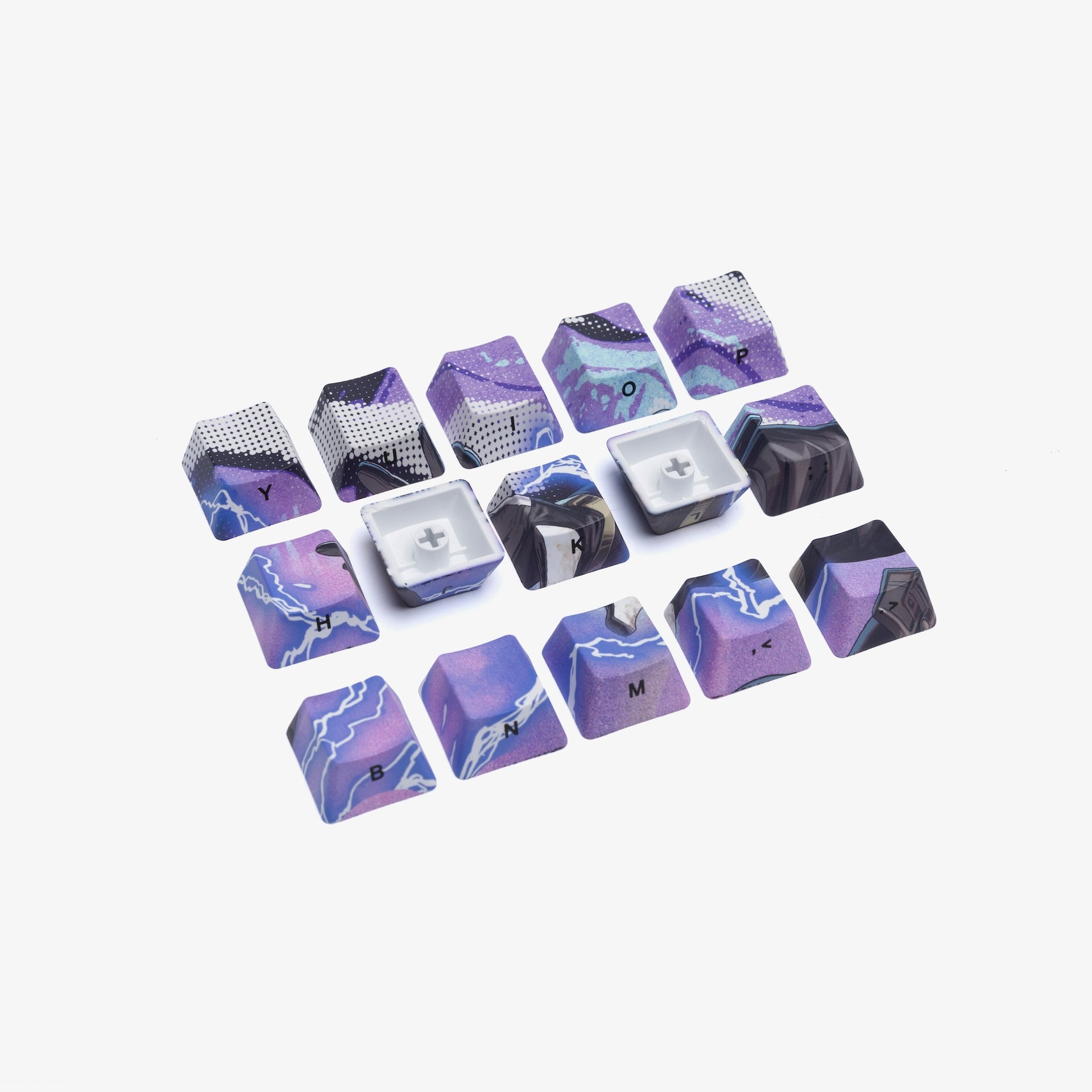 Apex Legends™ Higround 68 Keycaps Set for Wraith - Custom Gaming Keyboard Keycaps for Mechanical Keyboards - Perfect for Esports & PC Gaming Enthusiasts