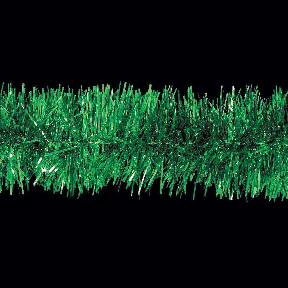 15' Green Tinsel Christmas Garland - Festive Holiday Decor for Tree, Mantel & Staircase | Indoor/Outdoor Xmas Decoration