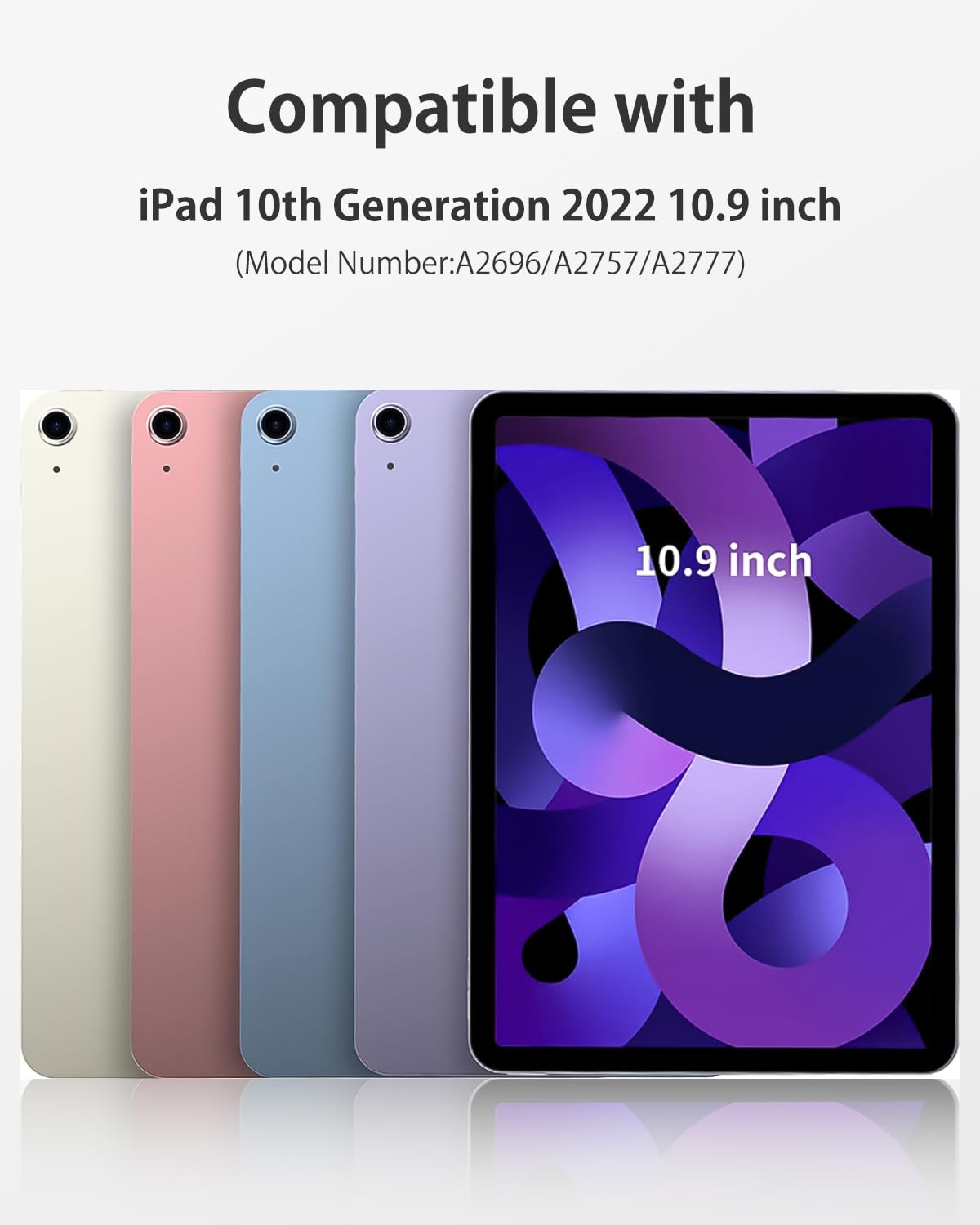 Aoub iPad Case for 11th Gen 11-inch (2025) & 10th Gen 10.9-inch (2022) - Clear Shockproof Protective Cover with Pencil Holder & Auto Sleep/Wake Feature - Perfect for Work, School & Travel - Black