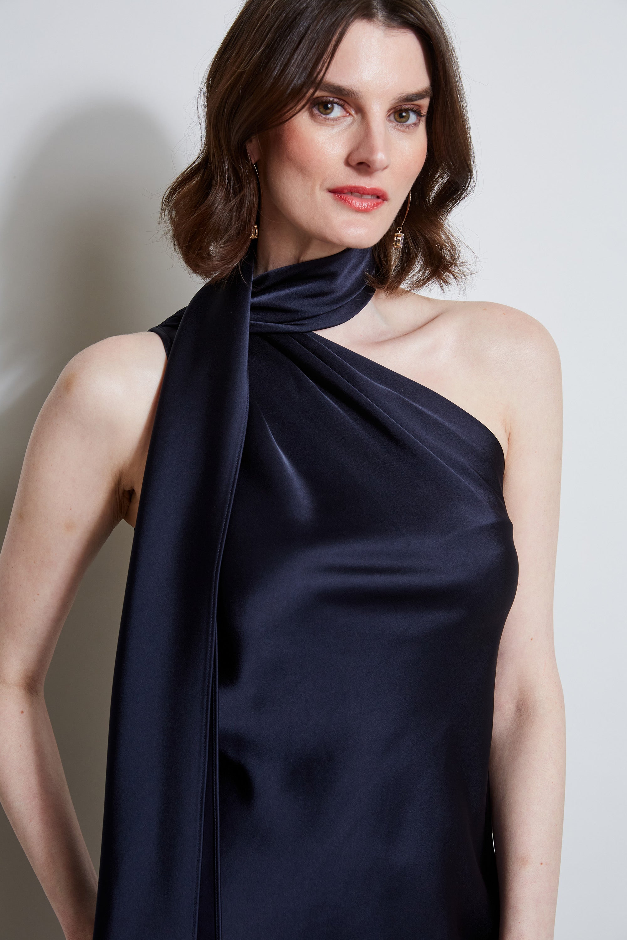 Elegant Satin Scarf Dress for Women - Soft & Flowy Wrap Dress - Perfect for Parties, Weddings & Special Occasions