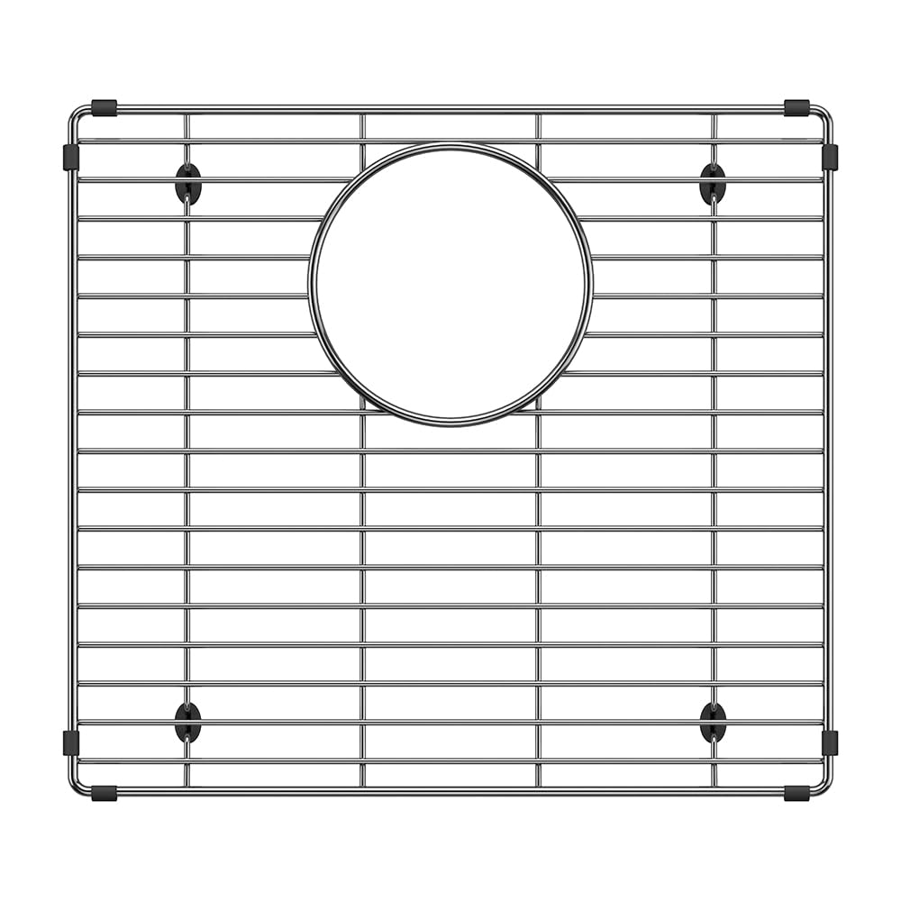 BLANCO 402339 Stainless Steel Sink Grid for Ikon SILGRANIT Double Bowl Farmhouse Sink - Large Bowl Size, Durable Kitchen Accessory for Food Prep & Dishwashing