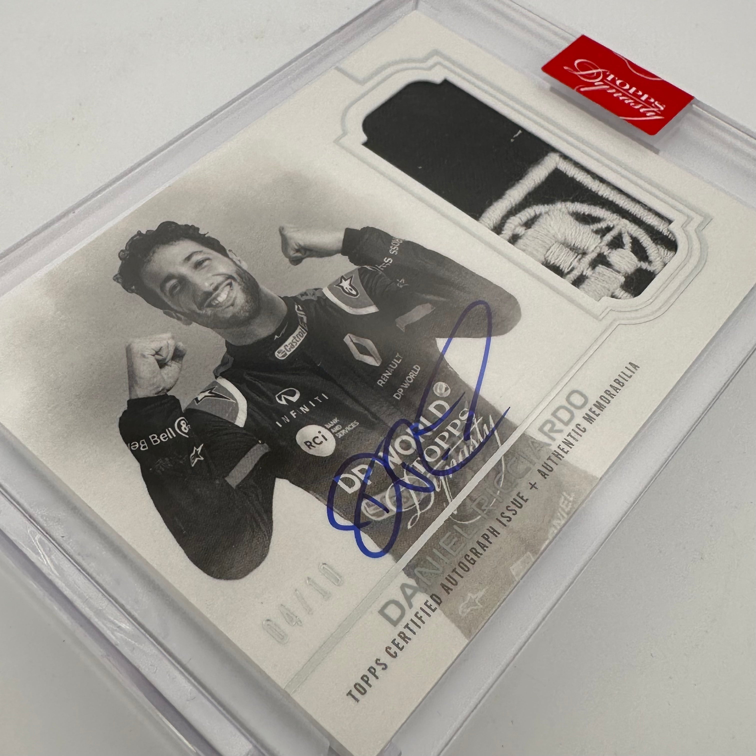 2020 Dynasty Daniel Ricciardo #DAP DR Silver Autograph Patch - Limited Edition F1 Racing Collectible for Fans & Memorabilia Displays