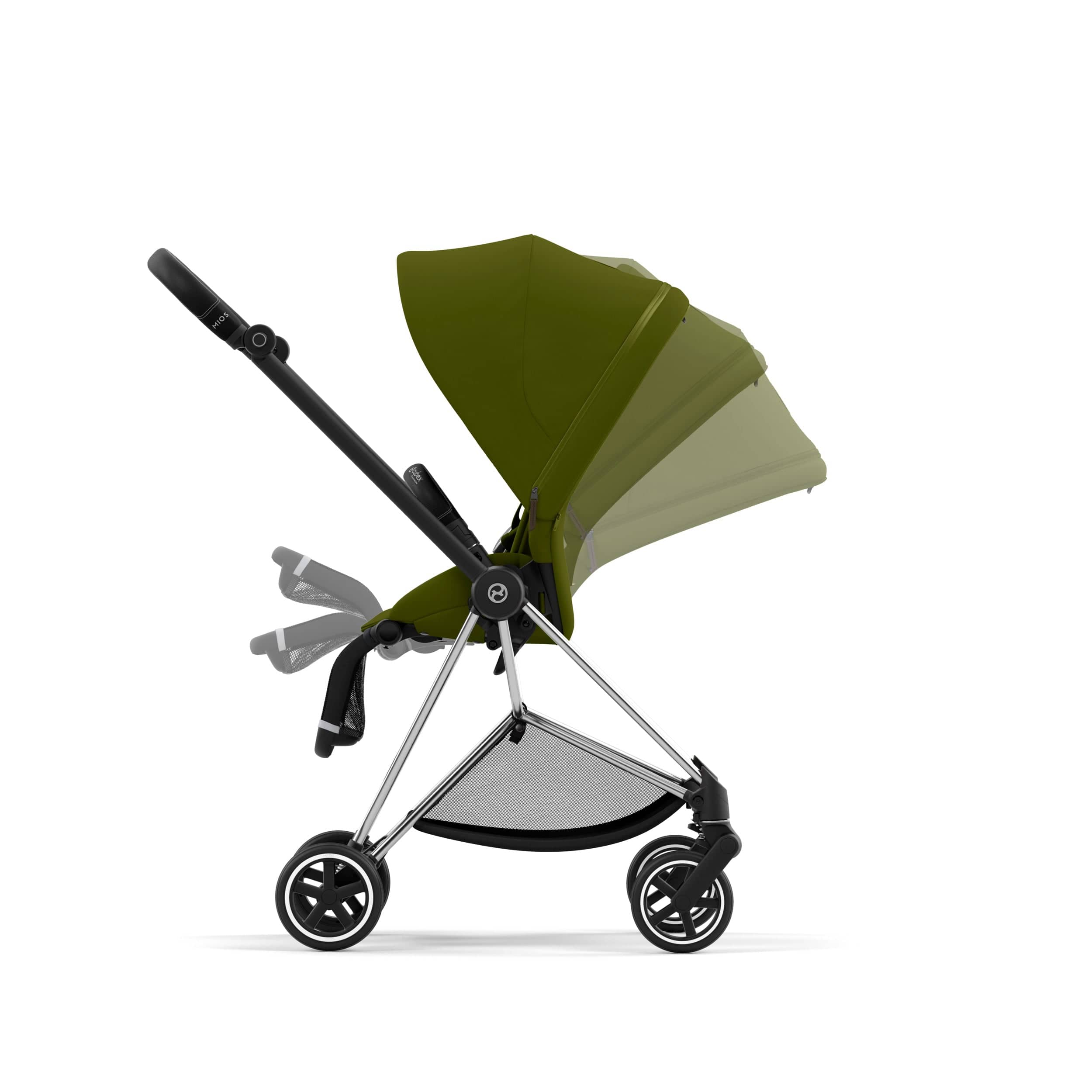 Cybex Mios 3 Complete Stroller in Chrome/Black - Lightweight Luxury Baby Stroller for Urban Travel & Everyday Use