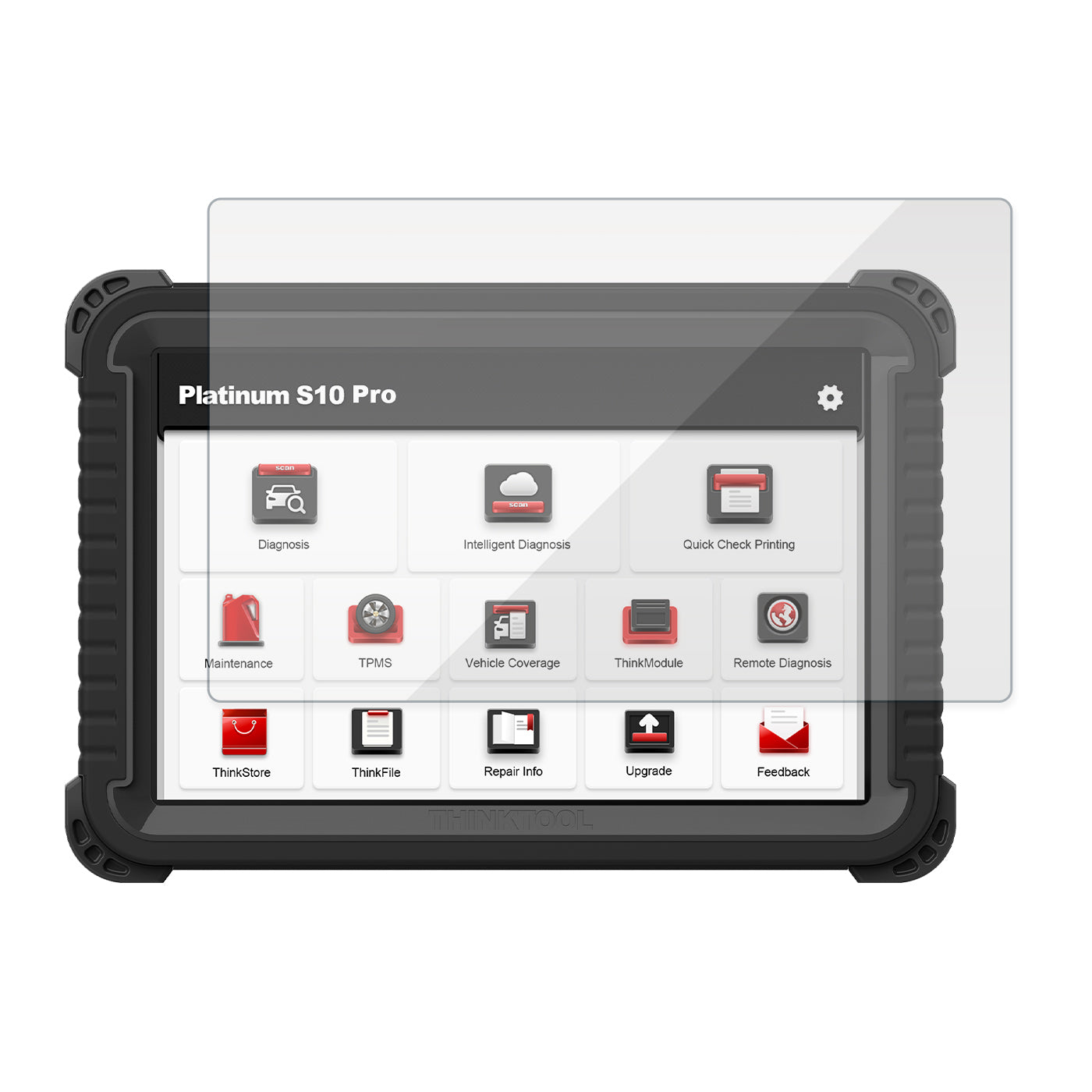 10 Inch Screen Protector for Thinkcar PLATINUM S10 CAN FD, S10 PRO & ULTRA X10 Vehicle Diagnostic Scanners - Anti-Scratch, HD Clear, Bubble-Free (1 Pack) - Perfect for Auto Repair Shops & DIY Car Diagnostics