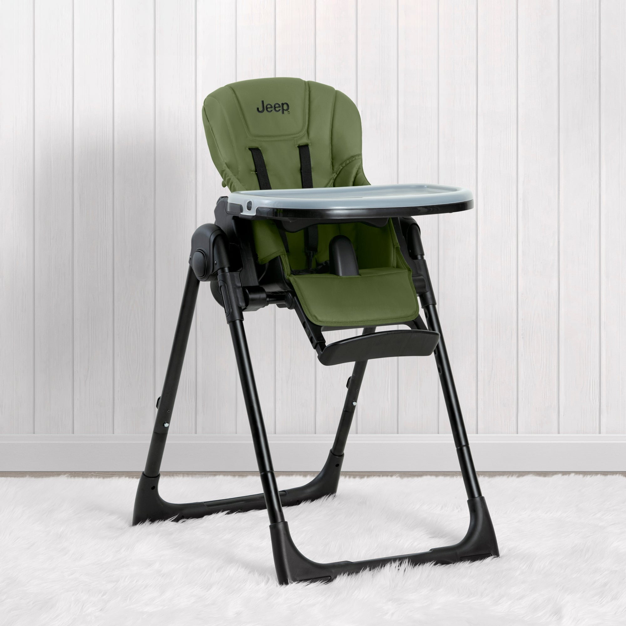 Jeep Classic Convertible 2-in-1 High Chair for Babies & Toddlers - Adjustable Height, Recline & Footrest - Perfect for Dining, Feeding & Playtime at Home