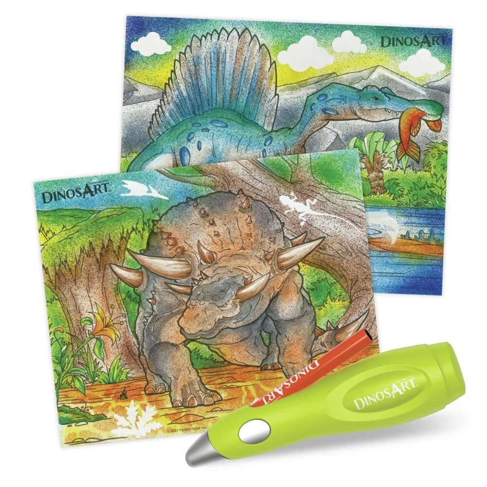 DinosArt Electric Spray Pen for Art & DIY Projects - Battery Operated Airbrush Kit for Painting, Crafting, and Nail Art - Perfect for Artists, Hobbyists & Beginners