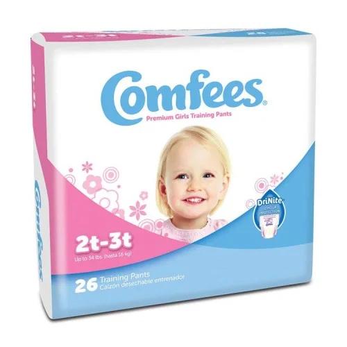 Comfees Girls' Training Pants - Size 2T 3T | Soft Absorbent Underwear for Potty Training | Perfect for Daycare & Home Use