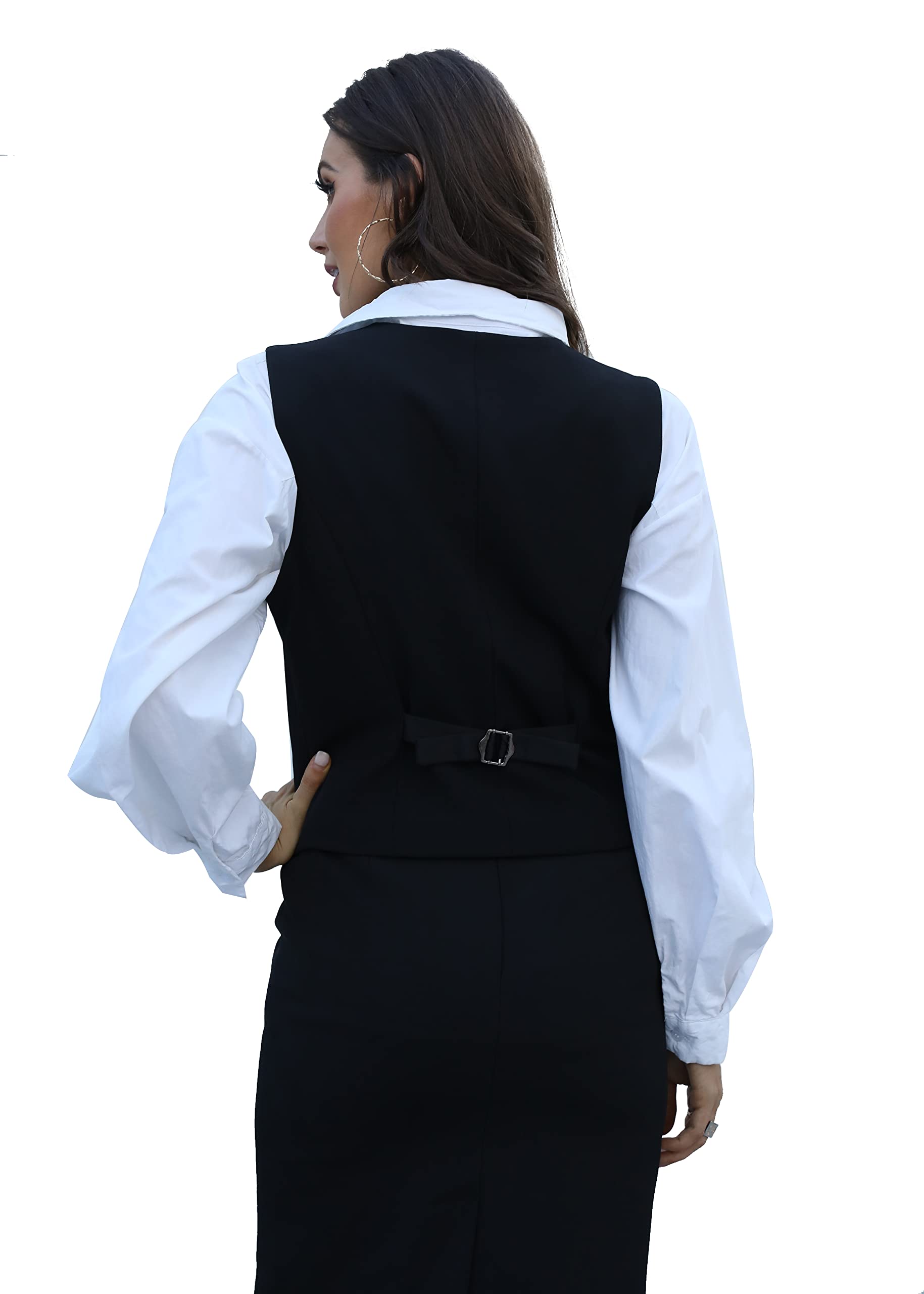 V VOCNI Women's Vest & Blazer 2-Piece Suit Set - Professional Office Wear, Business Attire for Women, Formal Outfit for Work & Meetings