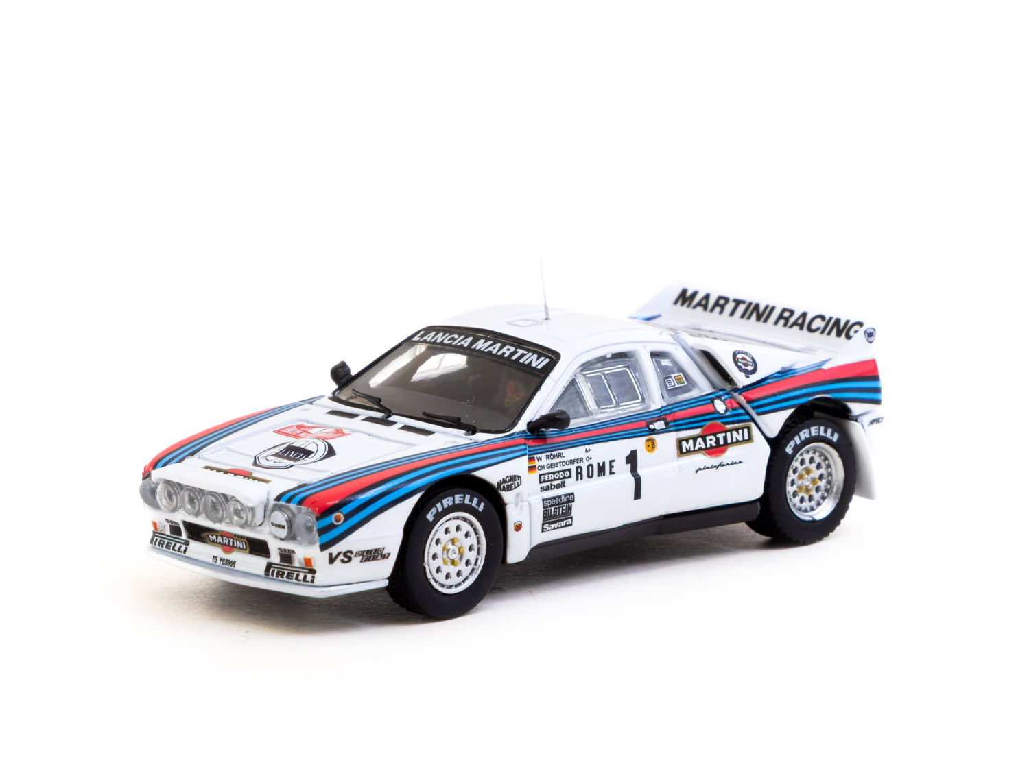 Tarmac Works 1/64 Scale Lancia 037 Rally Car - 1983 Monte Carlo Rally #1 Diecast Model with Collectible Tarmac Cards | Perfect for Diecast Collectors, Racing Enthusiasts & Display Showcases