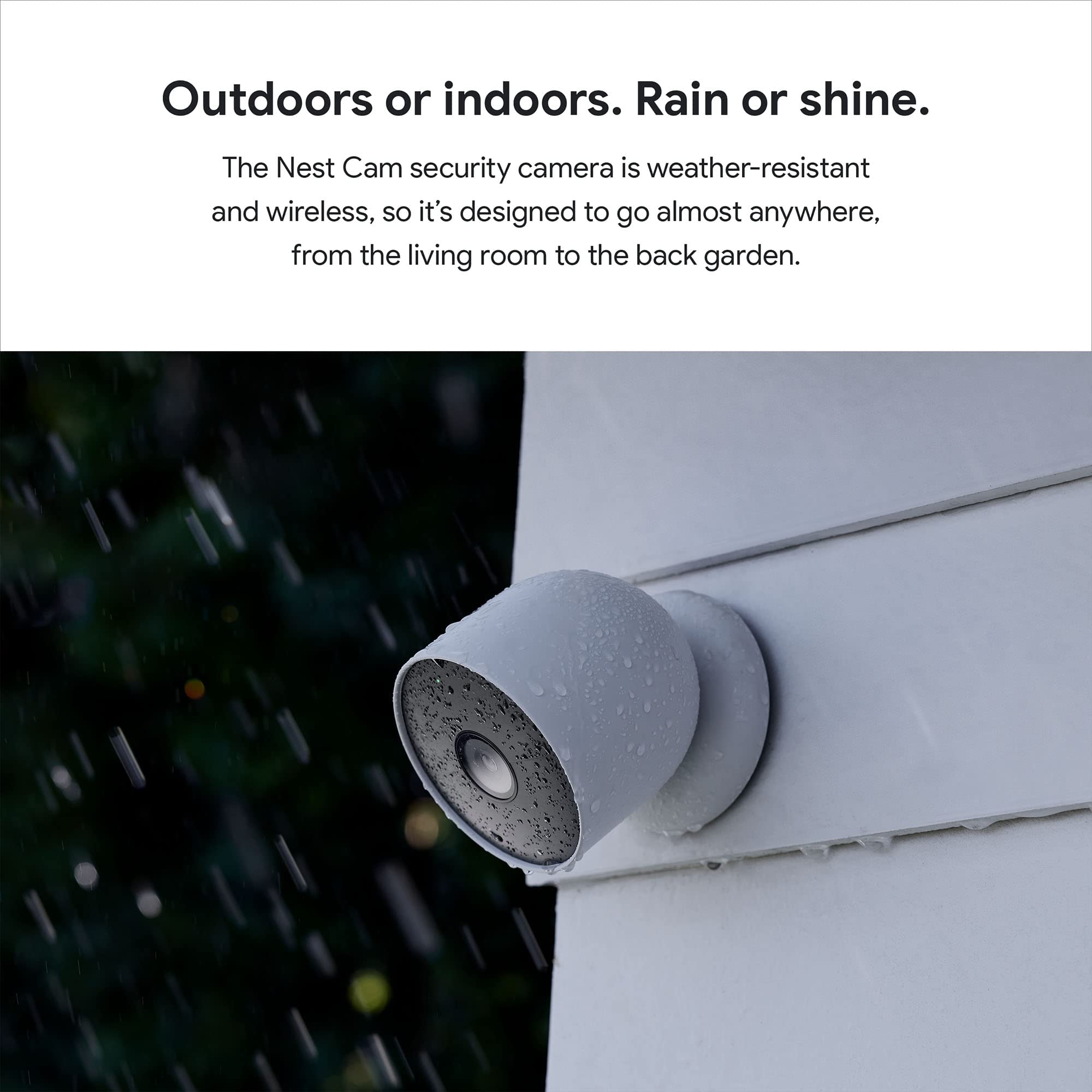 Google Nest Cam Outdoor/Indoor Battery Security Camera - Wireless Smart Home WiFi Surveillance System for Baby Monitoring, Pet Watching & Home Security