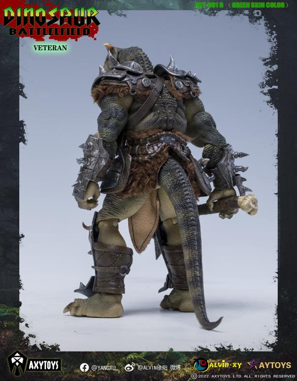 AxyToys 1/12 Scale 7.87 Inch Dinosaur Action Figure - Carnotaurus Warrior Veteran Soldier for Collectors | Battlefield Scenes, Diorama Displays & Toy Photography