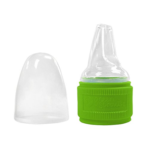 Green Sprouts Spout Adapter for Water Bottles - Convert Standard Bottles to Sippy Cups Easily, Universal Fit for 2 Bottle Sizes, BPA-Free Baby Drinking Accessories - Perfect for Travel, Daycare & On-the-Go Hydration