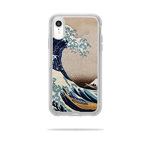 MightySkins Vinyl Wrap Skin Compatible with OtterBox Symmetry iPhone XR Case - Great Wave of Kanagawa Design | Protective Durable Cover | Easy to Apply & Remove | Made in USA | Perfect for Travel, Work & Daily Use