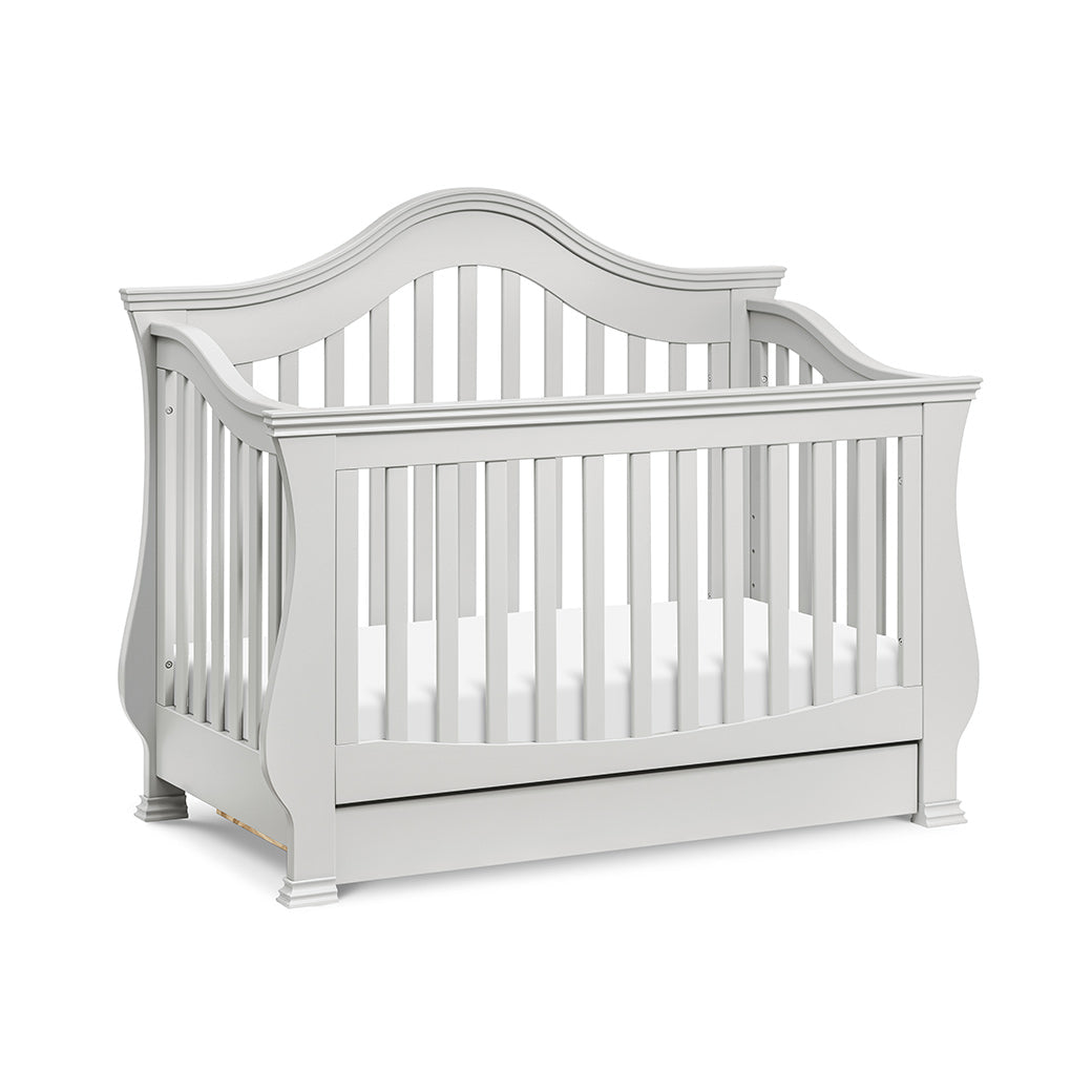 Ashbury 4-in-1 Convertible Baby Crib with Toddler Bed Conversion Kit - White Nursery Furniture for Newborn to Toddler Transition - Perfect for Modern Nursery & Kids Bedroom Decor