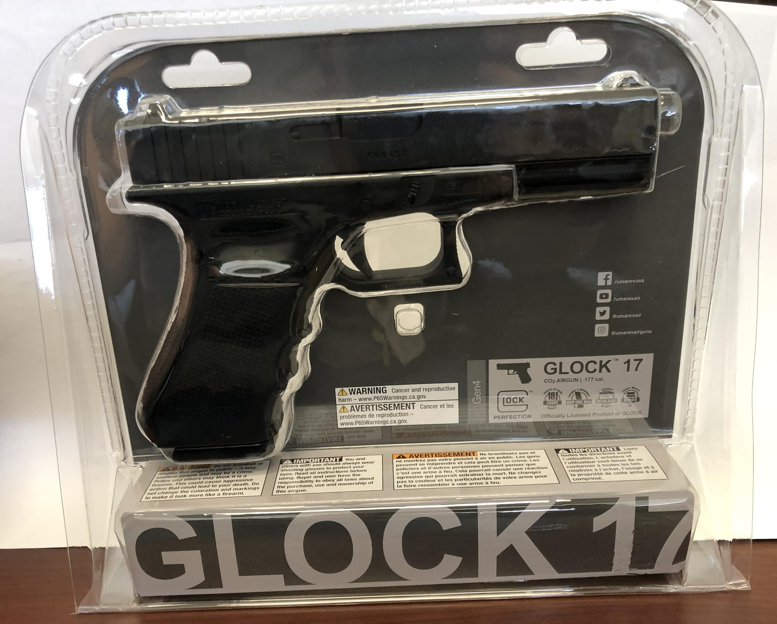 Umarex Glock 17 Blowback Air Pistol - .177 Caliber BB Gun for Target Shooting, Training & Outdoor Recreation