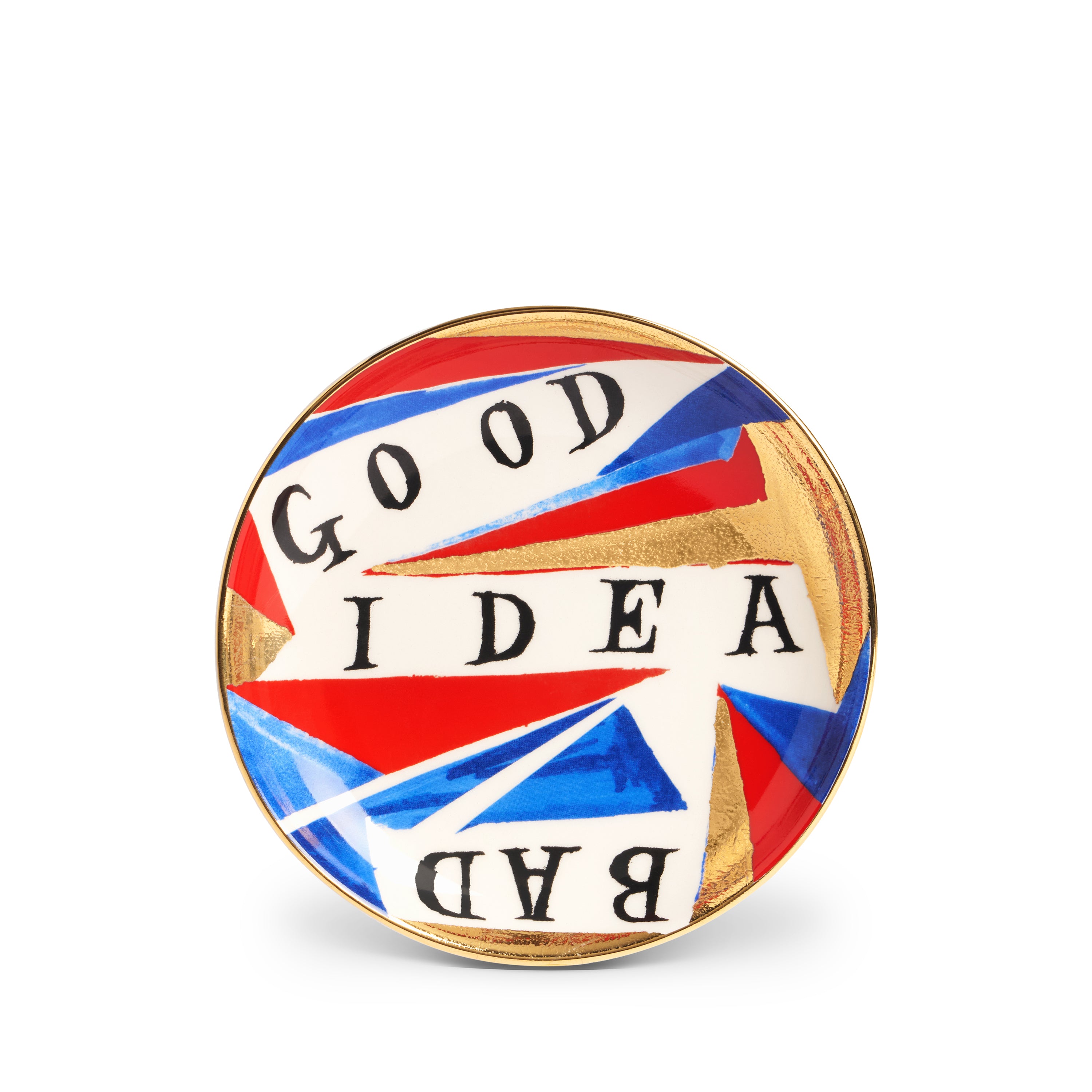 Ruan Hoffmann Good/Bad Idea Plate - Unique Ceramic Dish for Home Decor, Gift Giving & Artistic Display | Perfect for Kitchens, Dining Rooms & Modern Interior Design