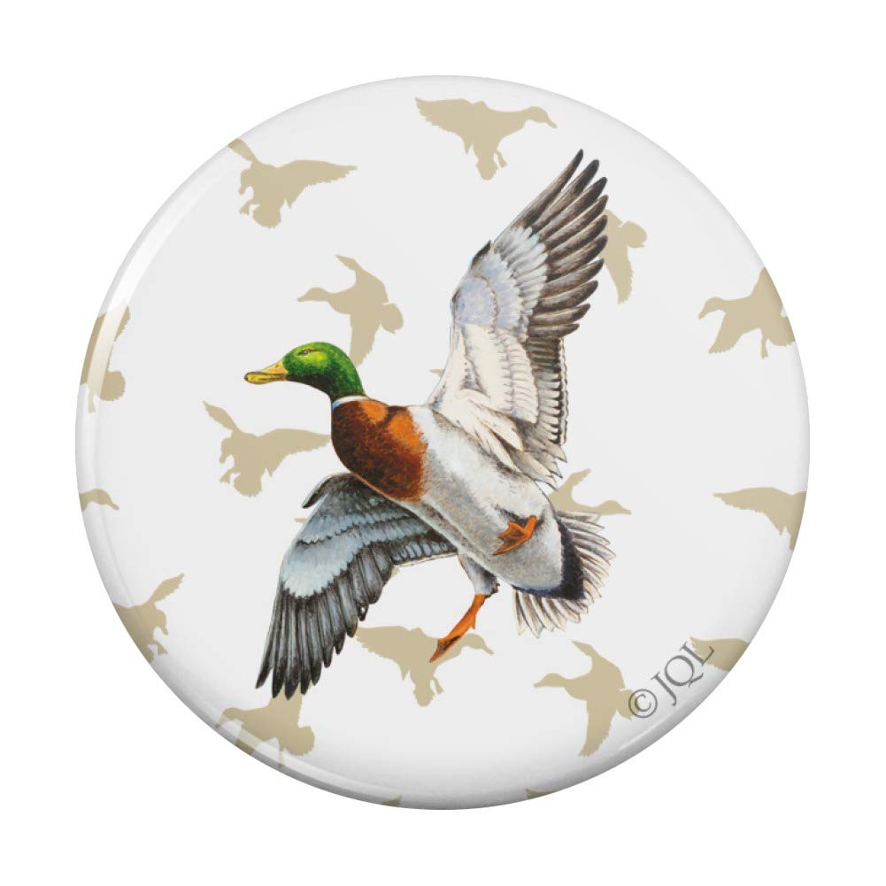 Premium Mallard Duck in Flight Refrigerator Magnet - Strong Kitchen & Locker Button Magnet for Home, Office, Dorm (Perfect for Fridge Decor, Memo Holder, Gift Idea)