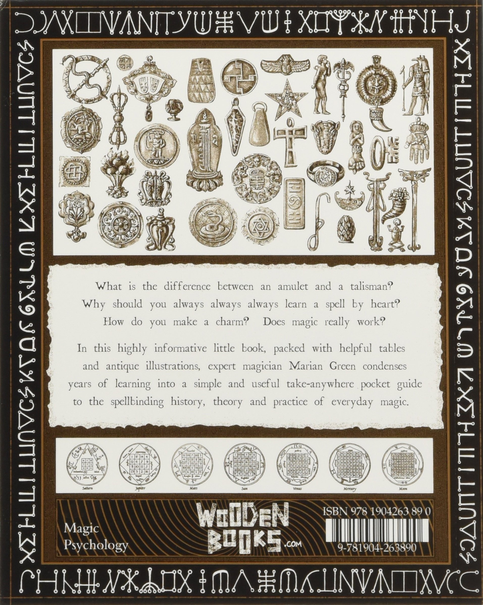 Charms, Amulets, Talismans and Spells - Wooden Books Collection | Spiritual Protection & Magic Rituals for Wicca, Pagan & Occult Practitioners