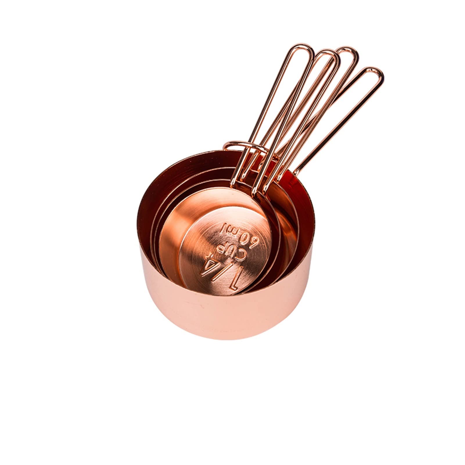 Premium Rose Gold Stainless Steel Measuring Spoons Set - 6-Piece Kitchen Measuring Cups for Baking, Cooking & Coffee - Perfect for Measuring Tea, Sugar, Flour & Spices - Ideal Baking Tool for Desserts, Bread & Pastry Making