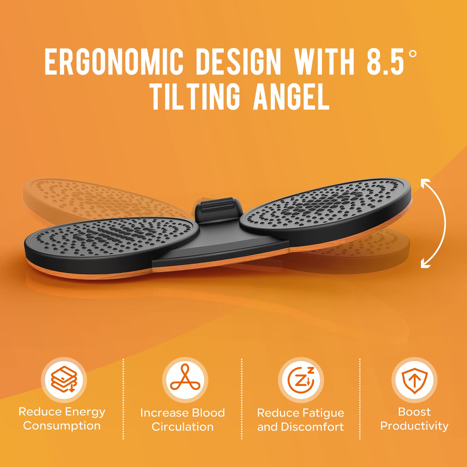 Anti-Fatigue Standing Desk Mat with Balance Board & Foot Massage - 20.3x13.2