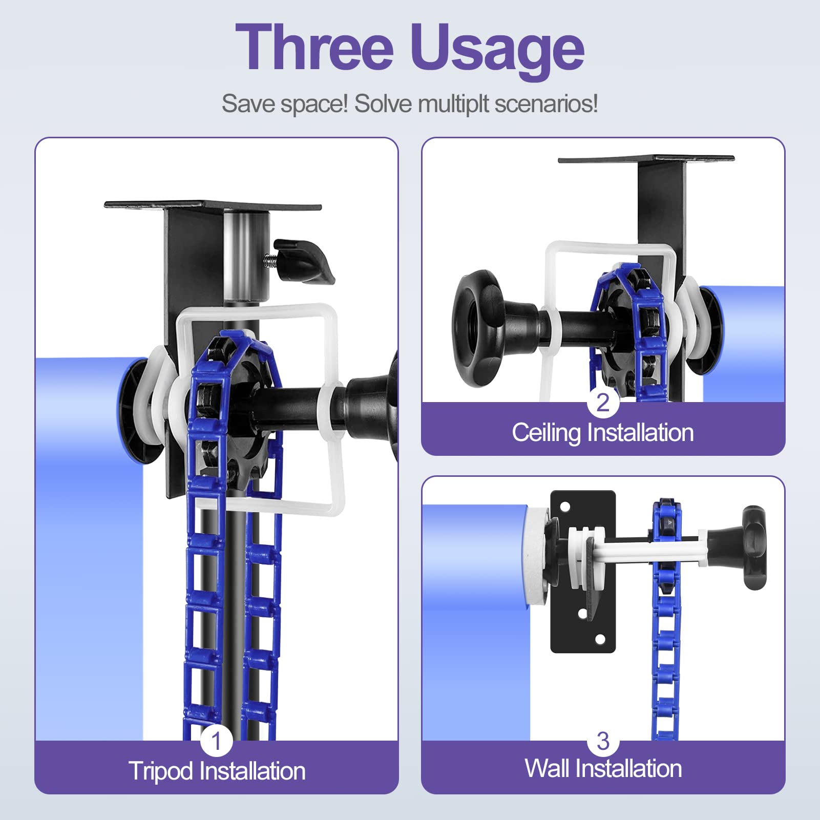 EMART Manual Photo Backdrop Roller System for Studio & Live Streaming