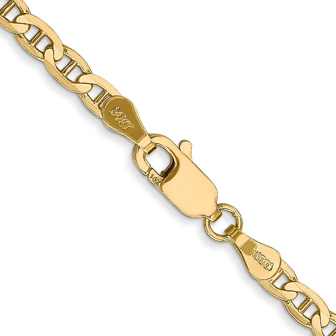 14K Gold Nautical Anchor Chain Bracelet for Women & Men - Adjustable Length, Concave Ship Design - Perfect for Gifts, Casual Wear & Nautical-Themed Events