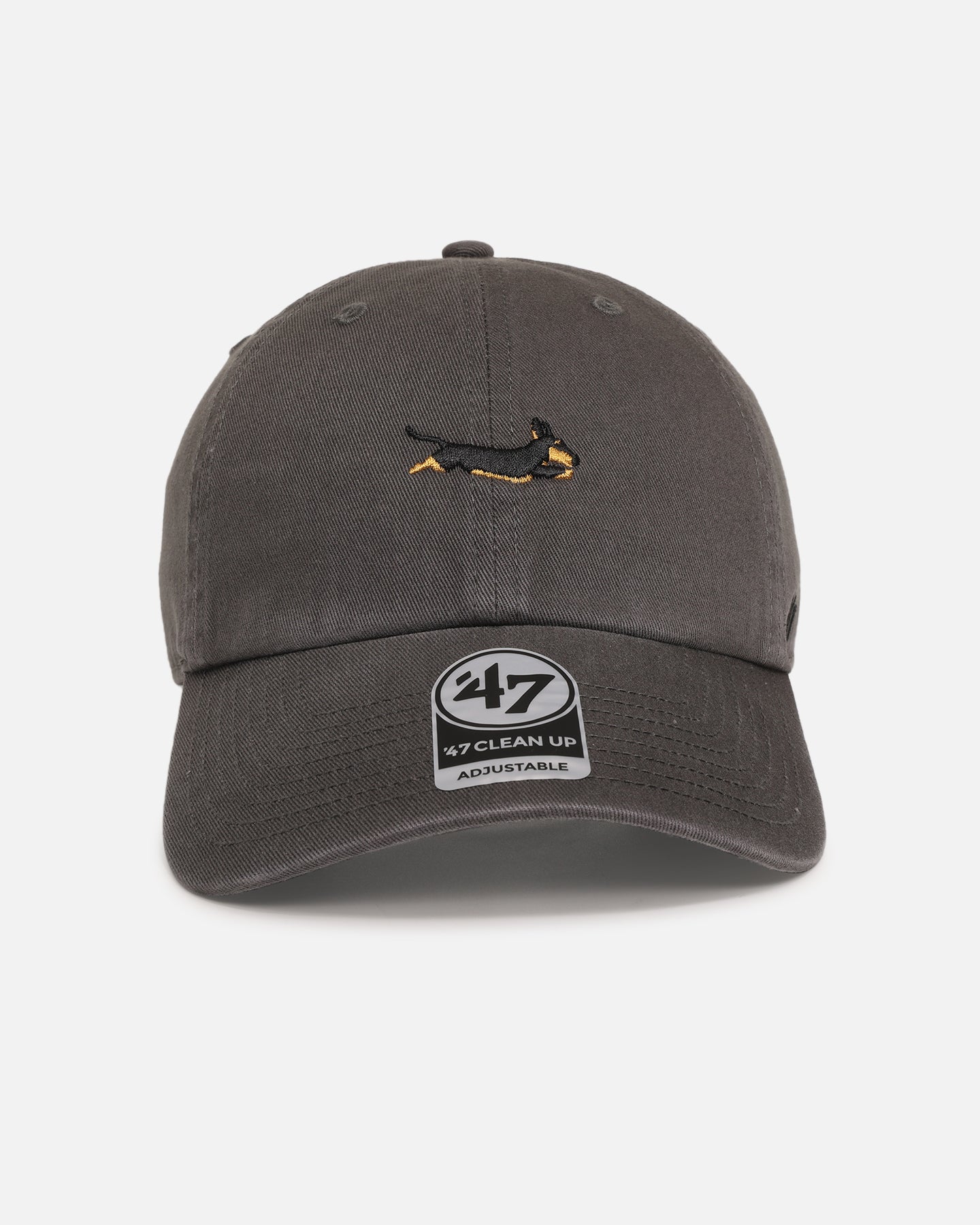 47 Brand Dachshund 'Dog Collection' 47 Clean Up Strapback Charcoal Hat - Stylish Adjustable Dad Cap for Dog Lovers, Perfect for Casual Wear, Outdoor Activities & Pet-Themed Events